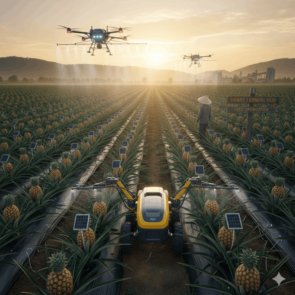 Từ tay trắng đến trang trại dứa triệu đô: Sức mạnh của công nghệ cao